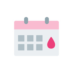Menstrual calendar icon. Period calendar. Vector illustration.