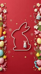 Happy Easter greeting card with beautiful background for happy easter graphic design vector illustration