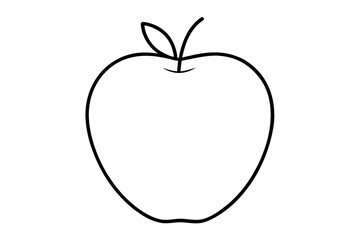 Fototapeta premium Fresh Minimalist Apple Sketch – Clean Nutrition Brand Logo Vector