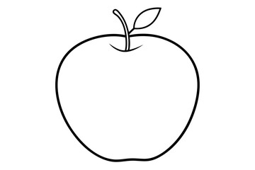 Fototapeta premium Fresh Minimalist Apple Sketch – Healthy Nutrition Food Illustration