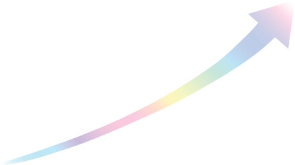 Rainbow Curved Arrow Pointing Upwards