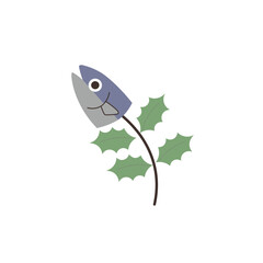 節分の素材 イワシとヒイラギ