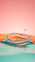 matte coral-aqua gradient with subtle glow and seamless top edge