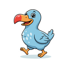 Cheerful Cartoon Style Dodo Bird Walking with Happy Expression Illustration © Rezy Dwi Prakastia