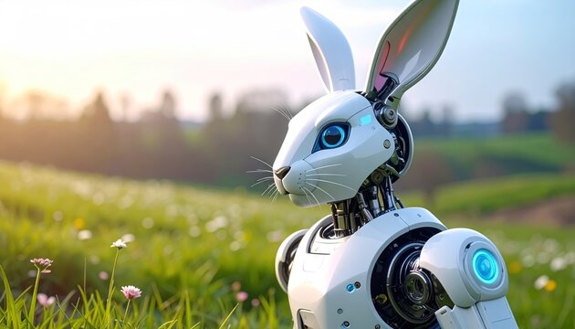 Robotic mechanical easter bunny for the 2026 easter holiday fusing technology with culture and tradition