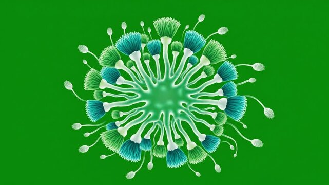 Aspergillus Fungus Spores Microscopic Video.mp4