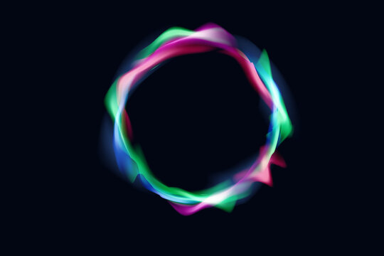 Color gradient circle backgrounds featuring abstract neon light blend shapes, smooth multicolor transitions, and luminous mesh blur ideal for logos, futuristic layouts, and modern vector design templa