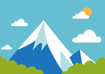 Landscape with a mountain