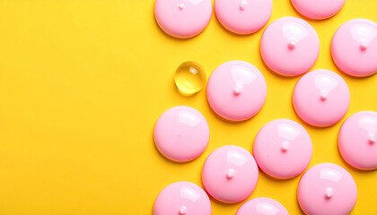 Abstract design with foamy bubbles and plastic textures