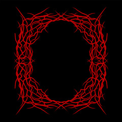 abstract frames in a gothic style, symmetrical and intricately branched. Vector design decorations for dark branding themes. 