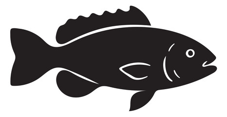 Cartoon fish vector illustration in water