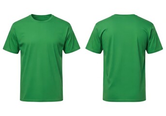 Bright Green Short Sleeve Unisex T Shirt Front and Back View
