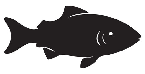 Shark and fish vector illustration in the ocean