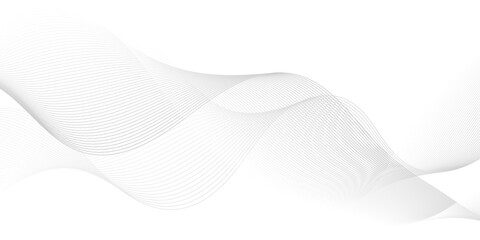 Fototapeta premium Vector wave digital white and gray gradient blend futuristic technology. flow tech transparent line stripe energy connection web music and sound. beautiful dynamic smooth space texture background.