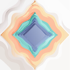 Flat Paper Cut Layered Abstract Background