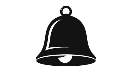 A striking black and white image of a classic bell design a beautiful silhouette © Kuntol02