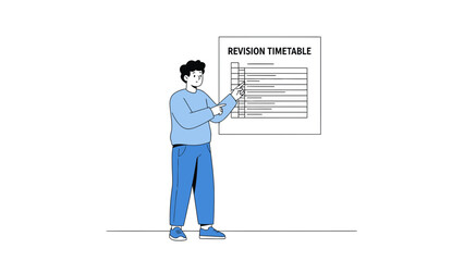 Student Planning Revision Timetable for Exams