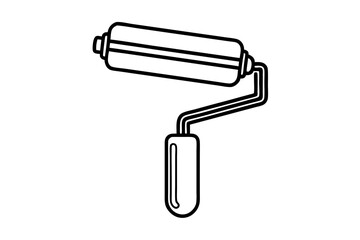 Paint Roller DIY Home Tool Icon &ndash; Renovation Line Art Symbol