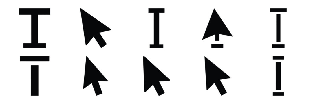 text cursor silhouette icon set,Transport symbol. Vector illustration.