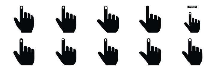 Obraz premium touch gesture silhouette icon set,Transport symbol. Vector illustration.