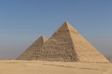 Great pyramids of Giza in Cairo, Egypt