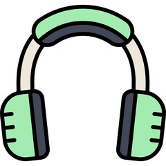 Headphones icon in Filled line Style
