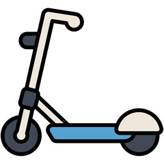 Scooter Icon in Filled Line Style