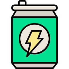 Energy Drink Can icon in Filled Line Style