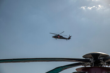 Aircraft and military helicopters in Ankara T&uuml;rkiye 01.10.2025