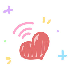 Obraz premium Cute Hearts Valentine love collection 