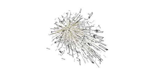 White and Gold Abstract Particle Explosion on Black Background