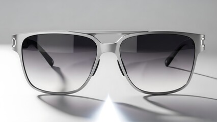 Stylish sunglasses with gradient lens and silver frame