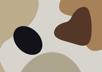 Abstract organic shapes background in neutral earth tones 