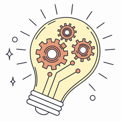 hand drawing light bulb