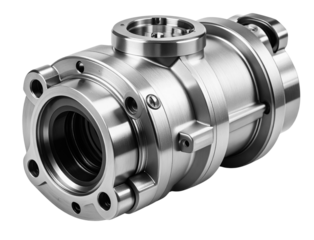 High-pressure fuel pump component for modern direct-injection vehicle engines, isolated on a transparent background PNG