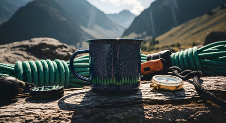 Adventurous Brewing Session: A Tranquil Alpine Morning Coffee Moment