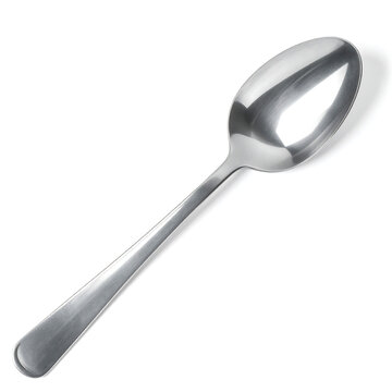 Polished Stainless Steel Dessert Spoon with Tapered Ergonomic Handle