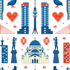 Belgrade Pattern Landmarks and Symbols of Culture