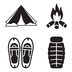 Winter outdoor footwear silhouette for camping and cold travel