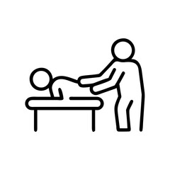 Fototapeta premium Healthcare, hospital and a medical team of doctors checking on a patient in recovery or rehabilitation. Medicine, teamwork and consulting with a group of health professionals in a clinic for wellness