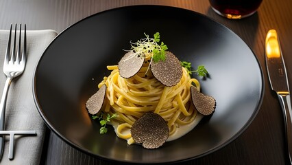Luxury Truffle Pasta Gourmet Fine Dining Cuisine