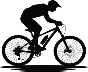 Mountain Biker Silhouette