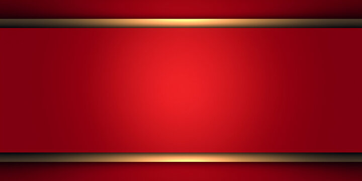 Minimal Chinese New Year Red Banner Background with Copy Space