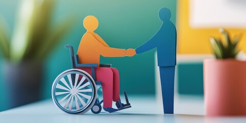Social support and accessibility concept with people holding hands