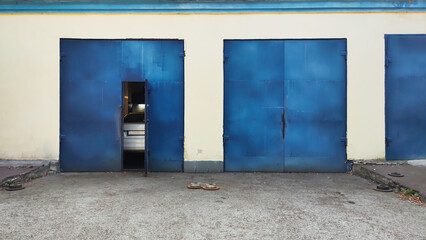 car repair station with car inside