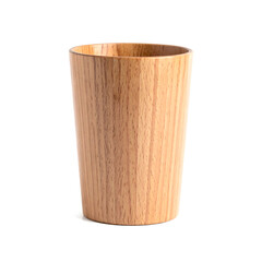 Handcrafted Tall Beechwood Tumbler - Minimalist Natural Wood Water Cup and Tea Mug