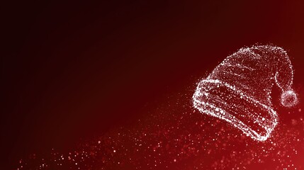 Content Marketing for the festive season with a modern Christmas greeting card template featuring a Santa hat on a red gradient background.