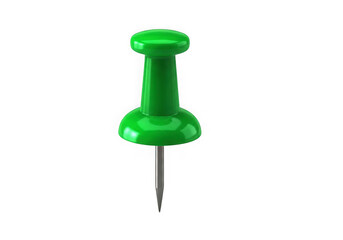 Single green thumbtack