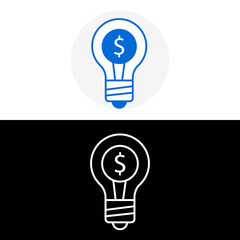 Business Innovation and Profit Growth Strategy Line Icon Illustration