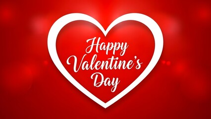 Valentine's day heart with happy message